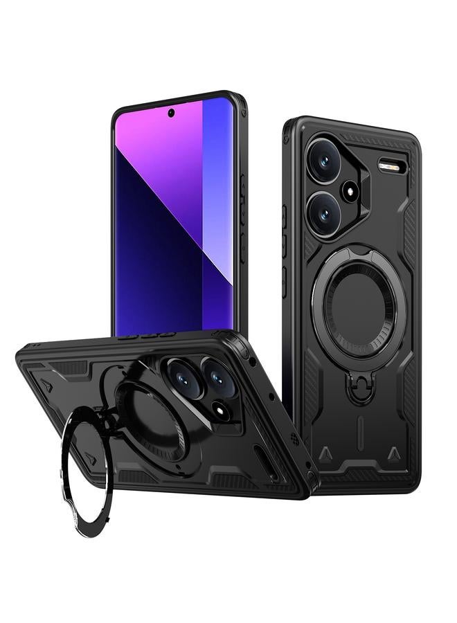S-TOP Case For Redmi Note 13 Pro+ PC Hybrid TPU Armor MagSafe Ring Holder Phone Case - Image 1