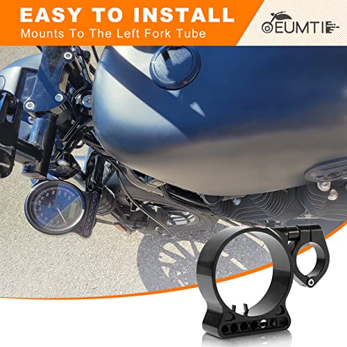 EUMTI 39MM Motorcycle Speedometer Side Mount Relocation Bracket, Odometer Instrument Handlebar Mounting Bracket Clamp Adjustable Compatible with Harley Sportster Iron 883 1200 - Image 3