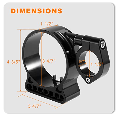 EUMTI 39MM Motorcycle Speedometer Side Mount Relocation Bracket, Odometer Instrument Handlebar Mounting Bracket Clamp Adjustable Compatible with Harley Sportster Iron 883 1200 - Image 4