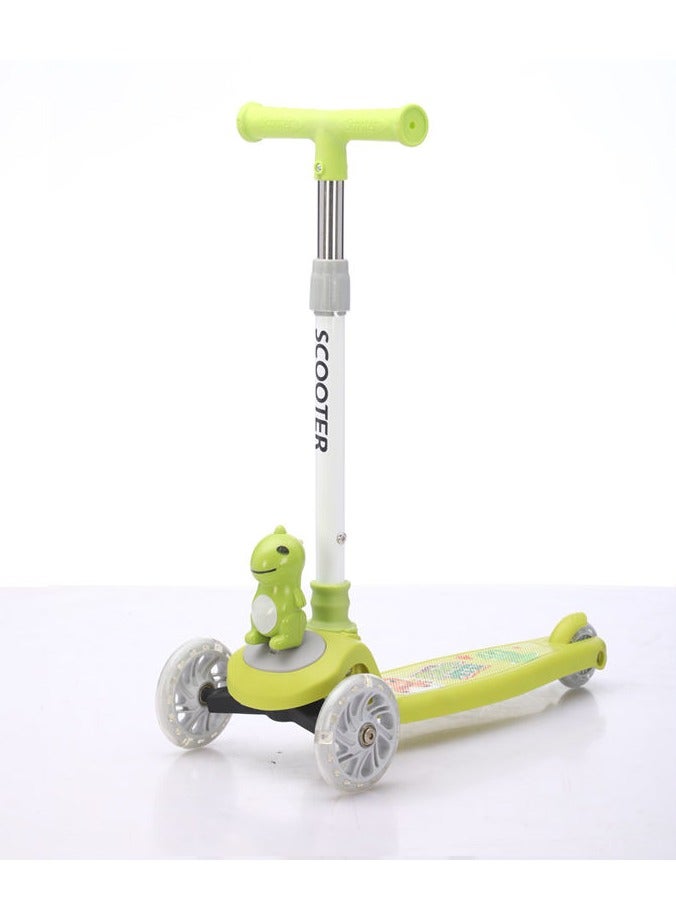 Scooter  Kids 3-Wheel Dinosaur Scooter with LED Wheels – Adjustable & Safe Ride for Toddlers and Children - Image 1