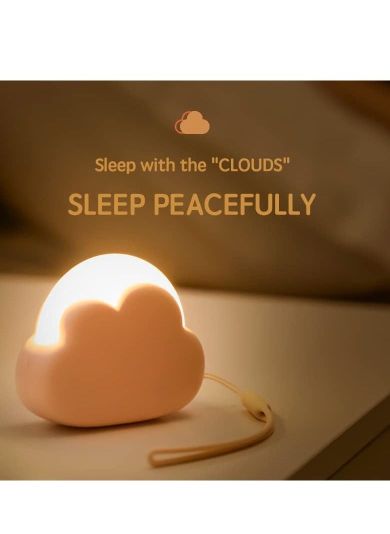 MIXDE Nursery Cloud Kids Night Light With 2-Color Dimmable, Usb Rechargeable, Portable, Led With Silicone Detachable Lanyard, Camping Lamp, Pink  - Image 4