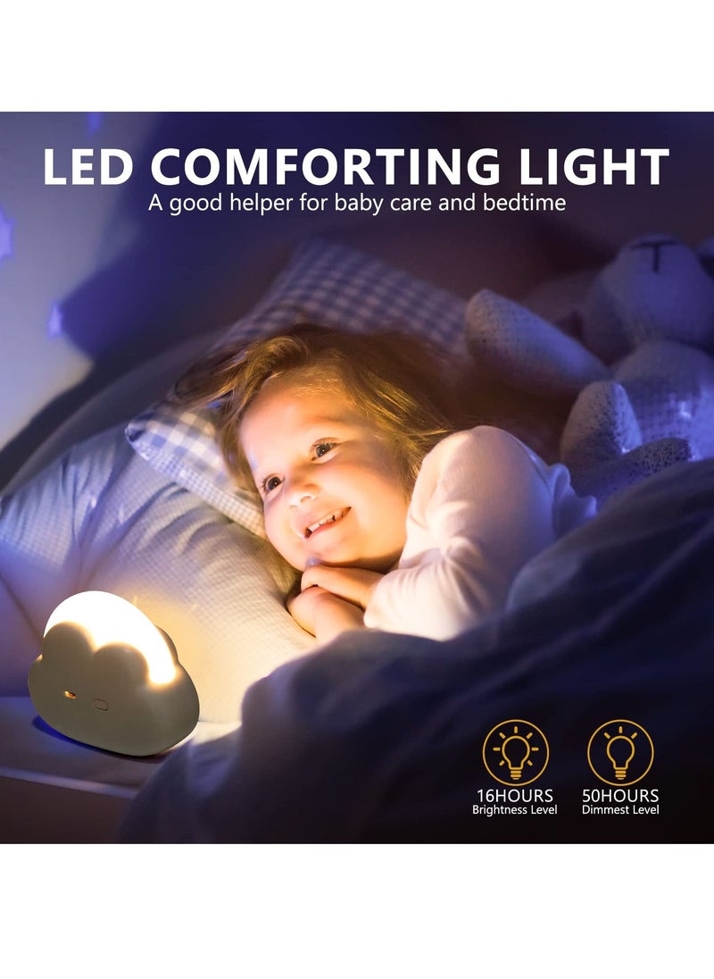 MIXDE Nursery Cloud Kids Night Light With 2-Color Dimmable, Usb Rechargeable, Portable, Led With Silicone Detachable Lanyard, Camping Lamp, Pink  - Image 3