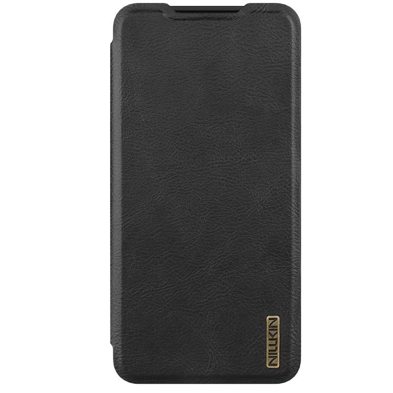 Nillkin For Samsung Galaxy S25 Edge 5G Qin Series Pro Sliding Camera Cover Design Leather Phone Case(Black) - Image 1