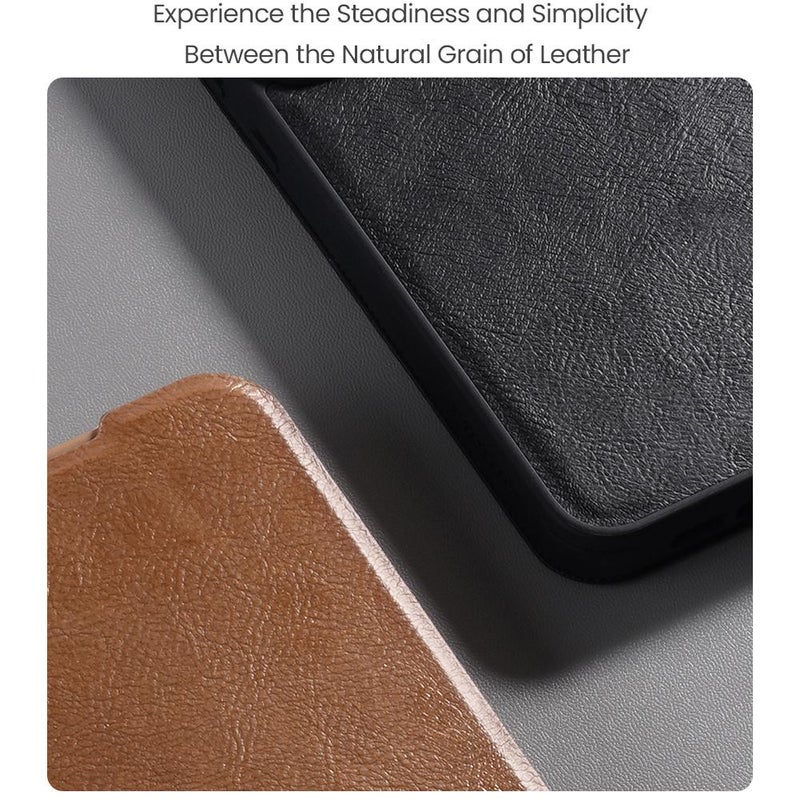 Nillkin For Samsung Galaxy S25 Edge 5G Qin Series Pro Sliding Camera Cover Design Leather Phone Case(Black) - Image 5