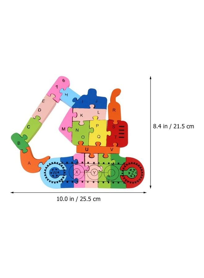 Crane Shaped Creative Wooden 26 Alphabet Puzzle Set - Image 3