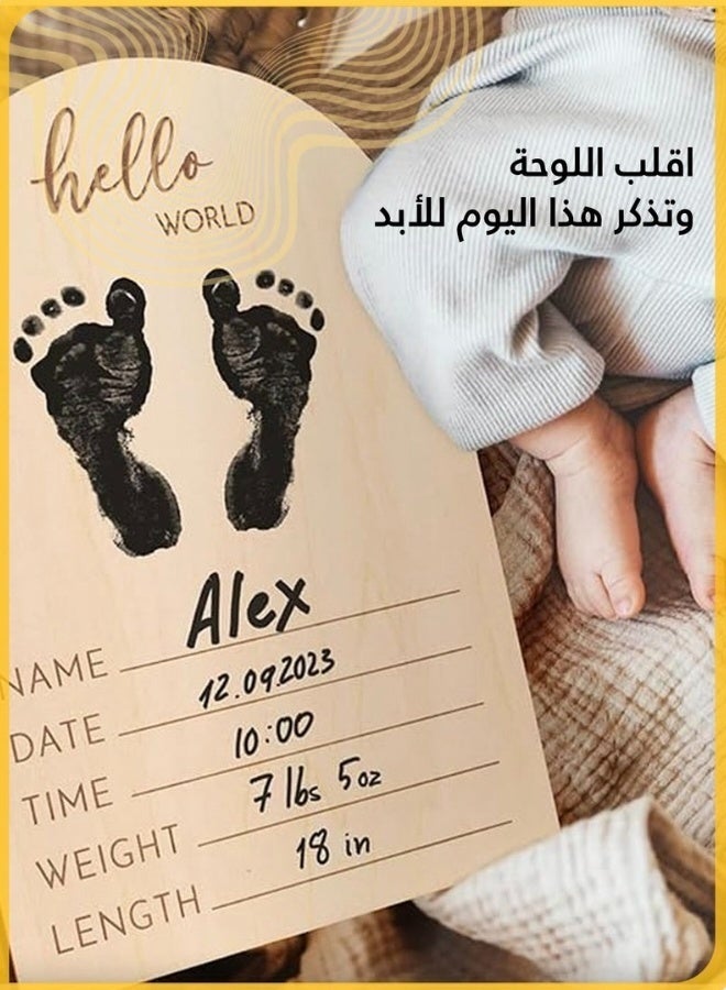 إطارات تذكارية للأطفال - إطار خشبي لطيف لصور الموجات فوق الصوتية بتصميم على الوجهين - ديكور لإعلان الحمل أو ولادة الطفل، وإطار لصور الموجات فوق الصوتية لغرفة الأطفال، وهدية للأمهات الجدد - Image 4