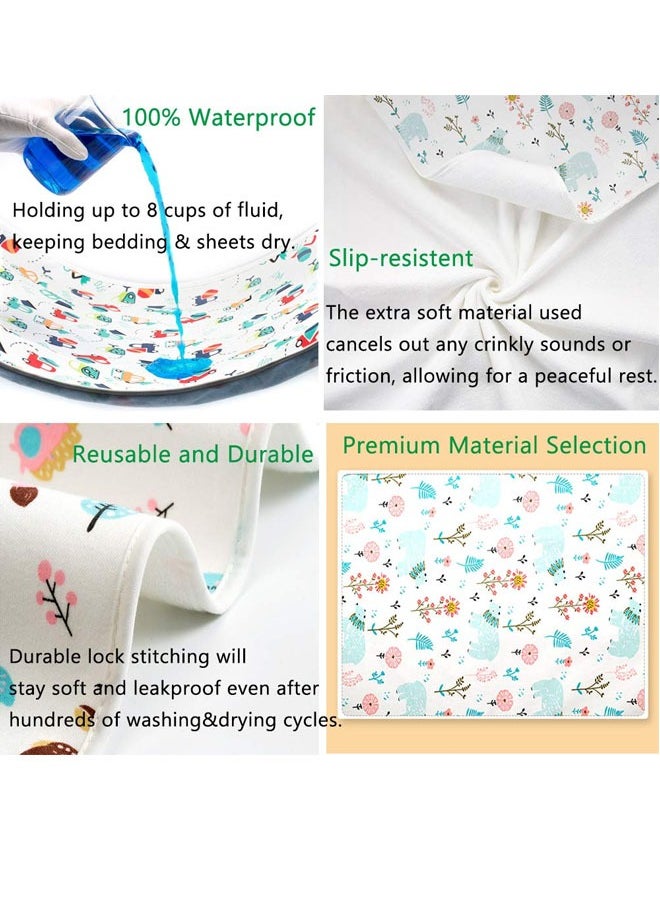Aissiora Baby Waterproof Bed Pad Bed Wetting Pads Washable for Kids Toddler Potty Training Pads Baby Wateproof Pad Mat for Pack n Play/Crib/Mini Crib Reusable Incontinence Underpads for Kids/Adult/Pets  - Image 5