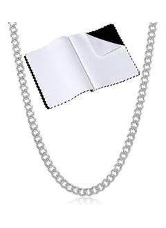Generic Solid .925 Sterling Silver Beveled Curb  - Image 2