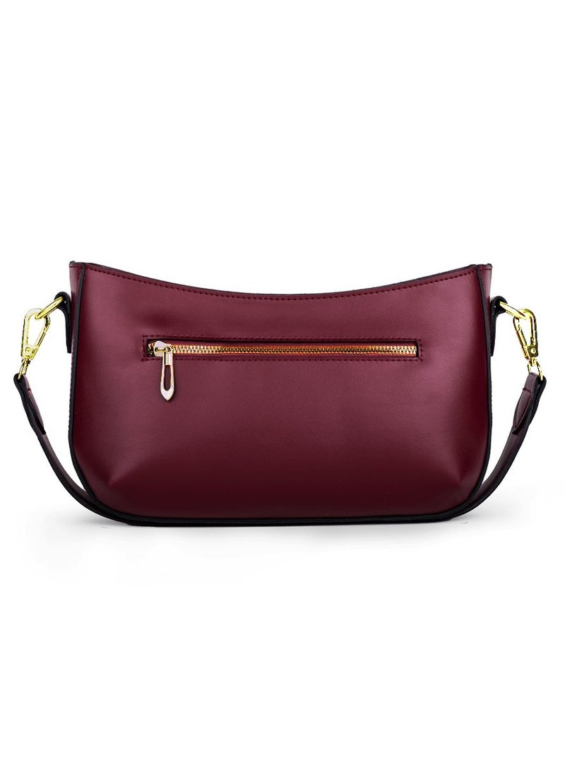 تات 31-The Yellow Geometric  Crossbody bags burgundy  - Image 2