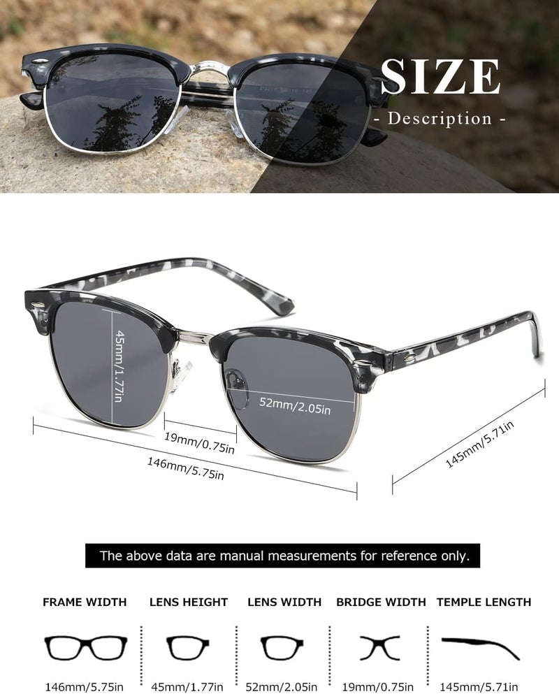 AEVOGUE Polarized Sunglasses For Women And Men Semi Rimless Frame Retro Sun Glasses AE0369 - Image 5