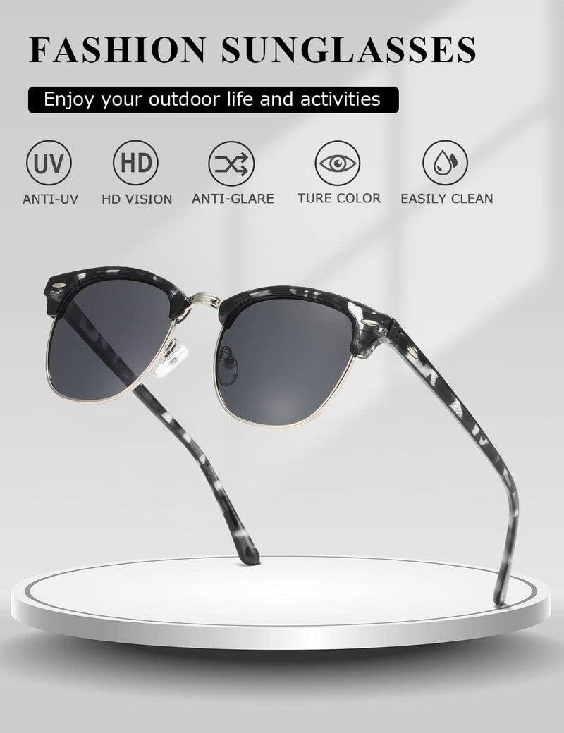 AEVOGUE Polarized Sunglasses For Women And Men Semi Rimless Frame Retro Sun Glasses AE0369 - Image 3