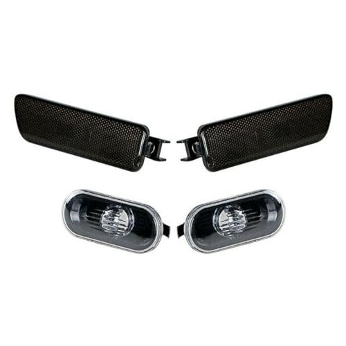 YUNHECAM Fender Bumper Side Marker Light Fit for Volkswagen 19992005 VW Jetta MK4 19992003 Golf MK4 Black Base Clear Lens Amber Lamp Housings OE 1J0 949 117 1J5 949 117 1JM 945 071 1JM 945 072 1 Pair - Image 3