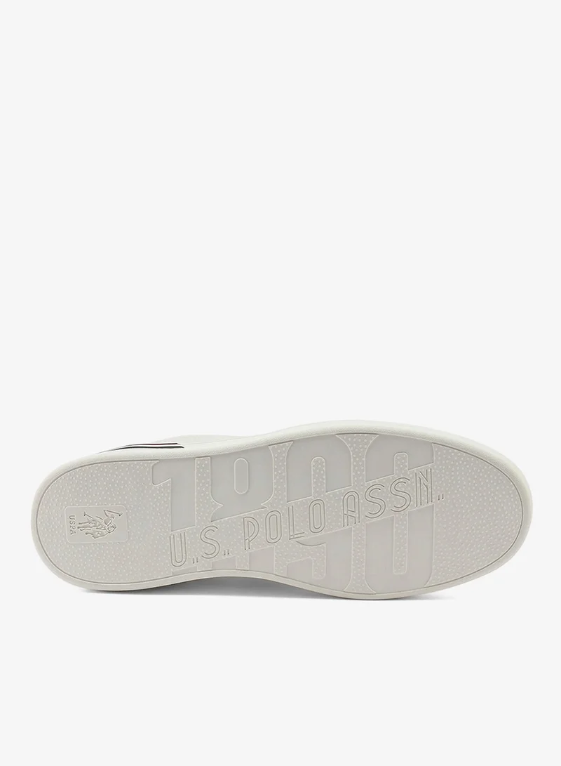 U.S. Polo Assn. white Men's White Classic Low-Top Sneakers,Lightweight Casual Shoes for Everyday Style for Men | Best Price UAE