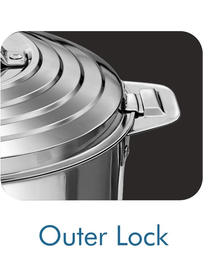 Milton Galaxia 1500 Insulated Stainless Steel Casserole, 2090 Ml, 50 Oz| 1.58 Qt. Thermal Serving Bowl, Keeps Food Hot & Cold For Long Hours, Elegant Hot Pot Food Warmer Cooler, Silver - Image 5