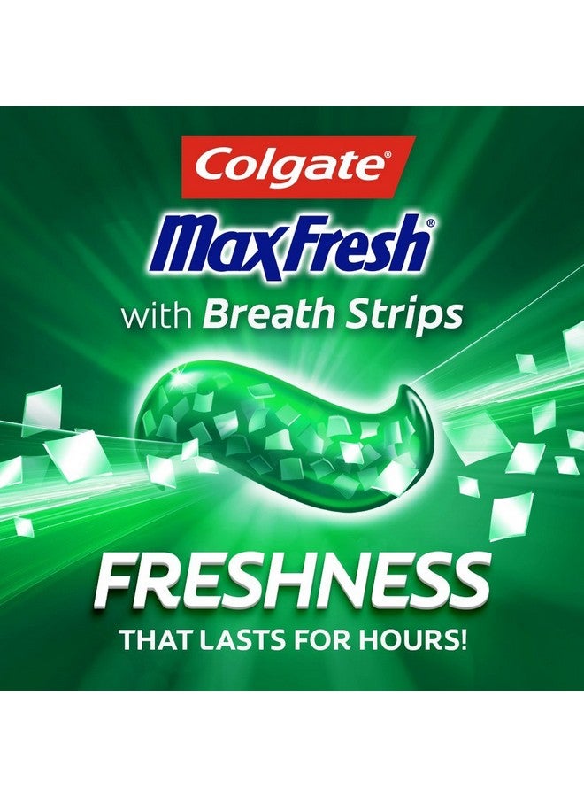 Colgate Max Fresh Whitening Toothpaste with Mini Breath Strips, Clean Mint - 6 ounce (2 Pack)
