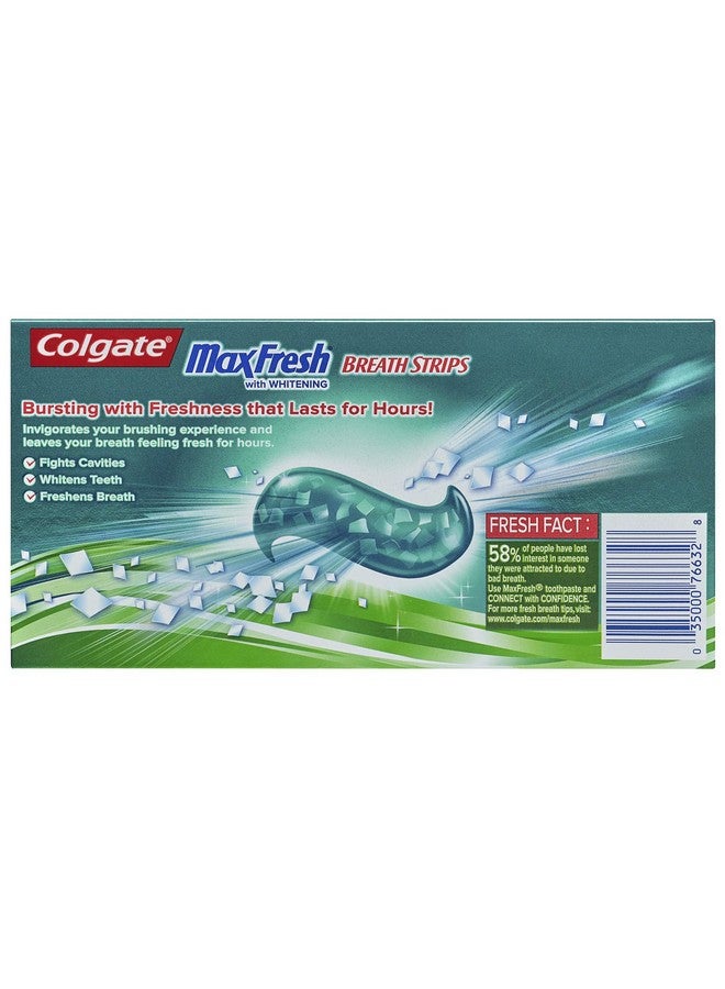 Colgate Max Fresh Whitening Toothpaste with Mini Breath Strips, Clean Mint - 6 ounce (2 Pack)