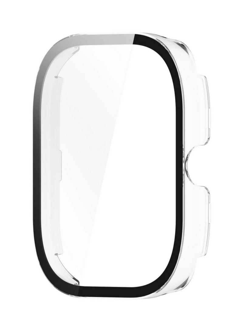 1 قطعة غطاء زجاجي لساعة شاومي ريدمي ووتش 4، ملحق حماية شامل من البولي كربونات مع حامي شاشة لساعة مى ريدمي ووتش 4، مقاوم للصدمات والسقوط، سهل التركيب مع حساسية لمس ممتازة - Image 2