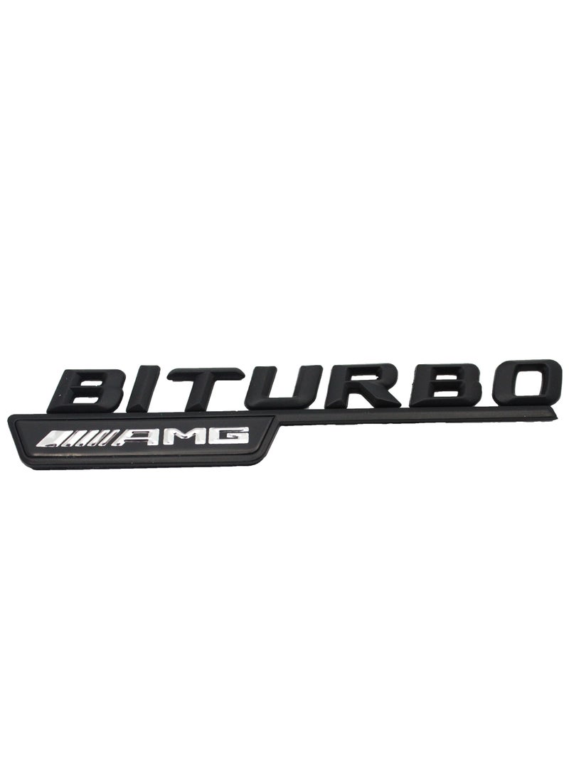 Generic Emblem Biturbo Amg Plastic Sticker- Black  - Image 2
