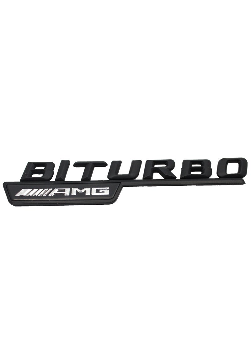 Generic Emblem Biturbo Amg Plastic Sticker- Black  - Image 1