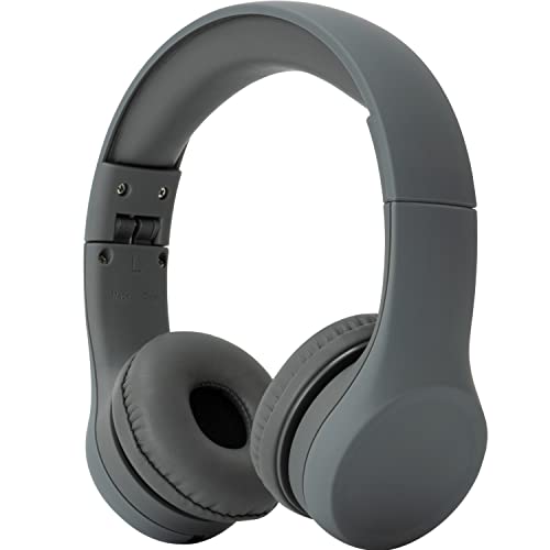 Snug Play+ Kids Headphones – Volume Limited 93dB for Safe Listening – Foldable, Durable Headphones for Toddlers, Boys & Girls – Tangle-Free Cord – Ideal for Travel, School, Tablets - Grey - Image 1