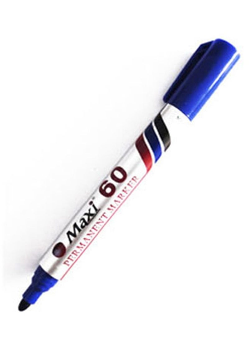 Maxi 10-Piece Permanent Marker Bullet Tip Blue Ink - Image 2