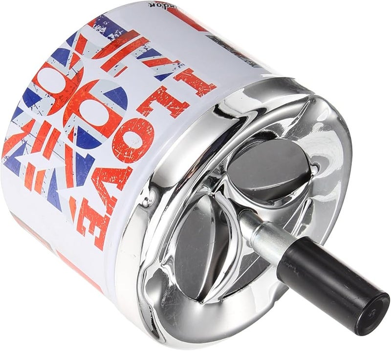 Stainless Steel Windproof Ashtray with Lid Portable for Home Outdoor Automatic Extinguishing - Image 1