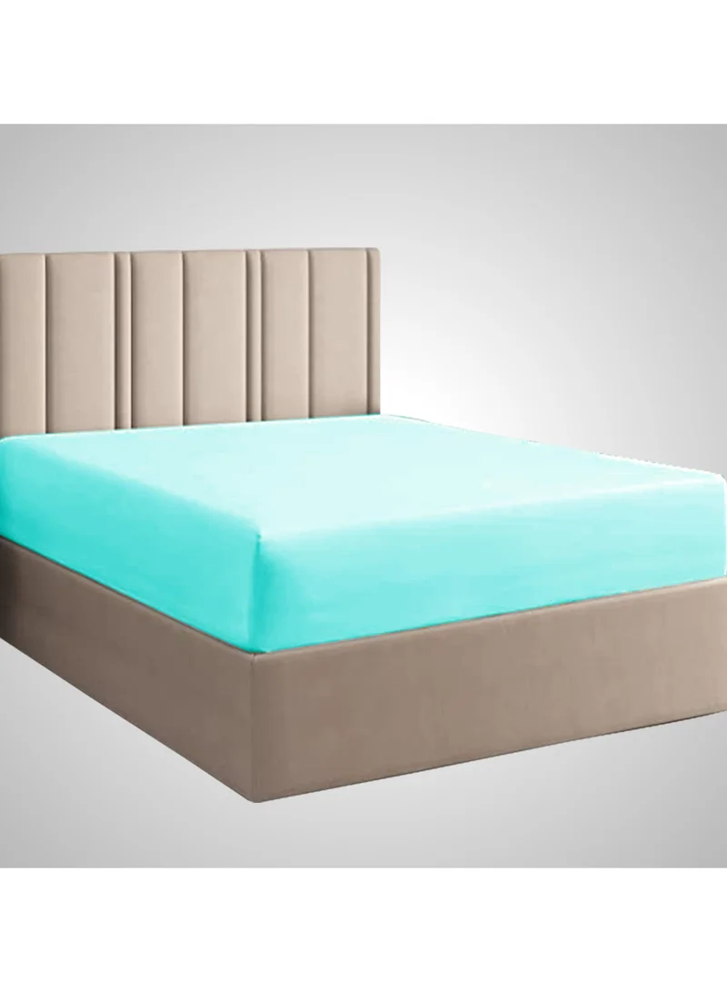 دوناتيلا ملاءة سرير من الألياف الدقيقة سادة مقاس واحد، قطعة واحدة، 120×203+30 سم