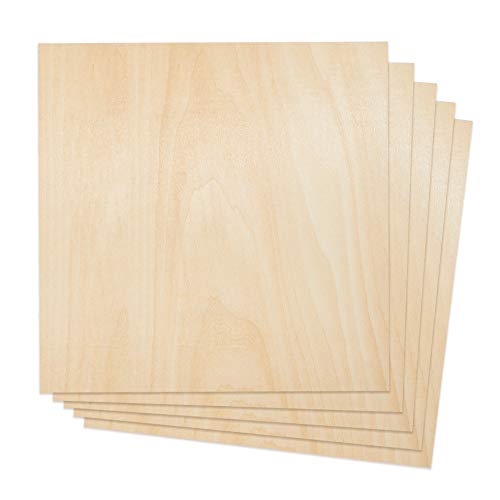 Craftiff Plywood Sheet Board Squares, A Grade, 12 x 12 inch, 1.5mm Thick, Pack of 5 Unfinished Wood for Crafts Basswood by Craftiff - Image 3