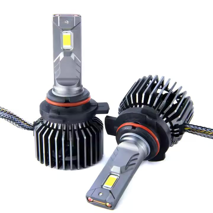 Audio Wheels 9005 LED Headlight Bulbs – 160W High-Performance Lighting, 16,000 Lumens Brightness, 6000K Cool White Glow for Maximum Visibility and Quick Installation. - Image 2