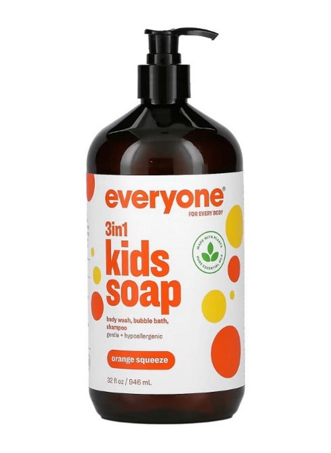 Everyone 3 in 1 Kids Soap Orange Squeeze 32 fl oz 946 ml  - Image 1
