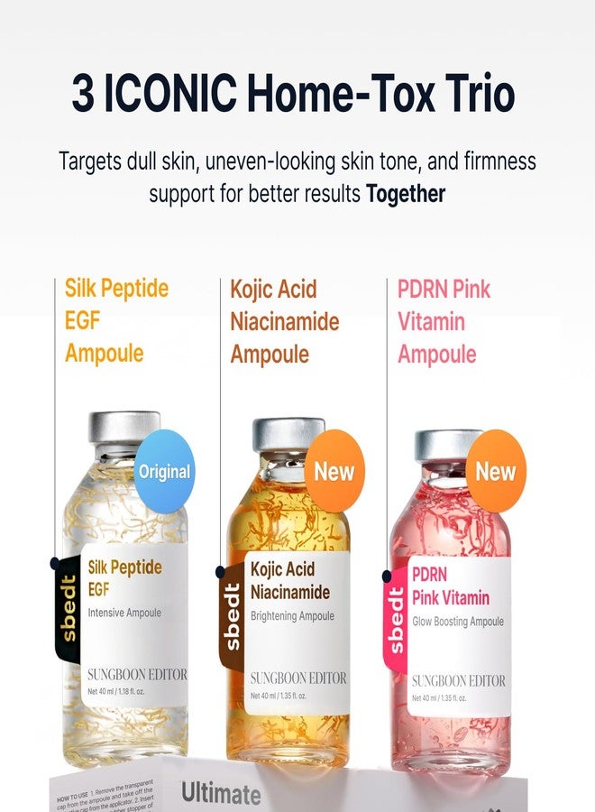 SUNGBOON EDITOR Glow Intensive Hometox Trio, Copper Peptide, PDRN & Kojic Acid, Radiance & Glow Boosting Care for Dull, Uneven Skin, Dark Spots & Wrinkles, Korean Skincare Gift Set for woman - Image 2