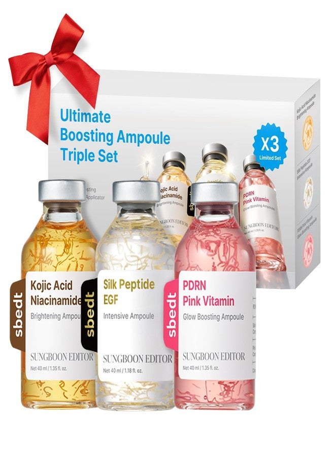 SUNGBOON EDITOR Glow Intensive Hometox Trio, Copper Peptide, PDRN & Kojic Acid, Radiance & Glow Boosting Care for Dull, Uneven Skin, Dark Spots & Wrinkles, Korean Skincare Gift Set for woman - Image 1