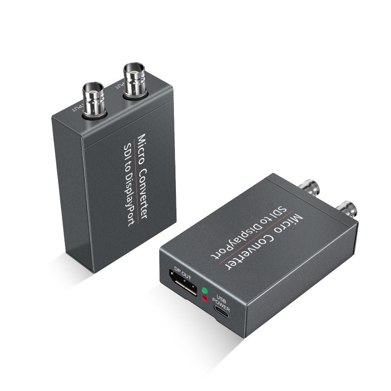 محول SDI إلى DisplayPort: 3G SDI، أسود، بدون تشغيل تلقائي بدون برامج تشغيل - يتضمن تمرير SDI مدمج، محول فيديو يعمل بالطاقة عبر USB للإنتاج المباشر، غرفة التحرير، إعداد غرفة التحكم - Image 2