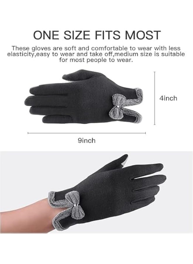 ChicAbode Women Winter Gloves, Warm Touch Screen Gloves, Windproof Gloves for Women, Winter Using Fleece Lined Thick Warm Gloves, Soft and Thick, Easy to Match, for Office, Casual, Daily Hang Out - Image 2