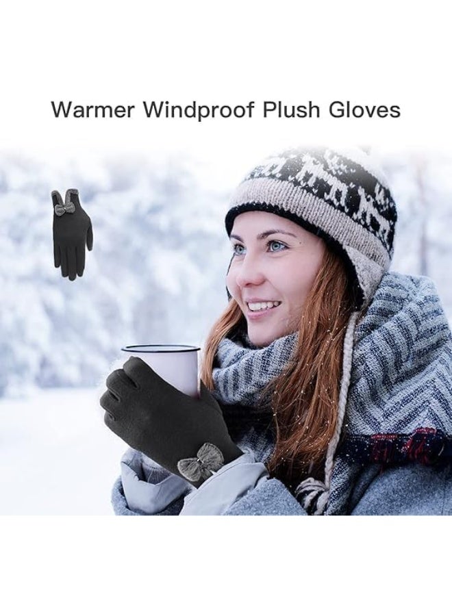 ChicAbode Women Winter Gloves, Warm Touch Screen Gloves, Windproof Gloves for Women, Winter Using Fleece Lined Thick Warm Gloves, Soft and Thick, Easy to Match, for Office, Casual, Daily Hang Out - Image 3