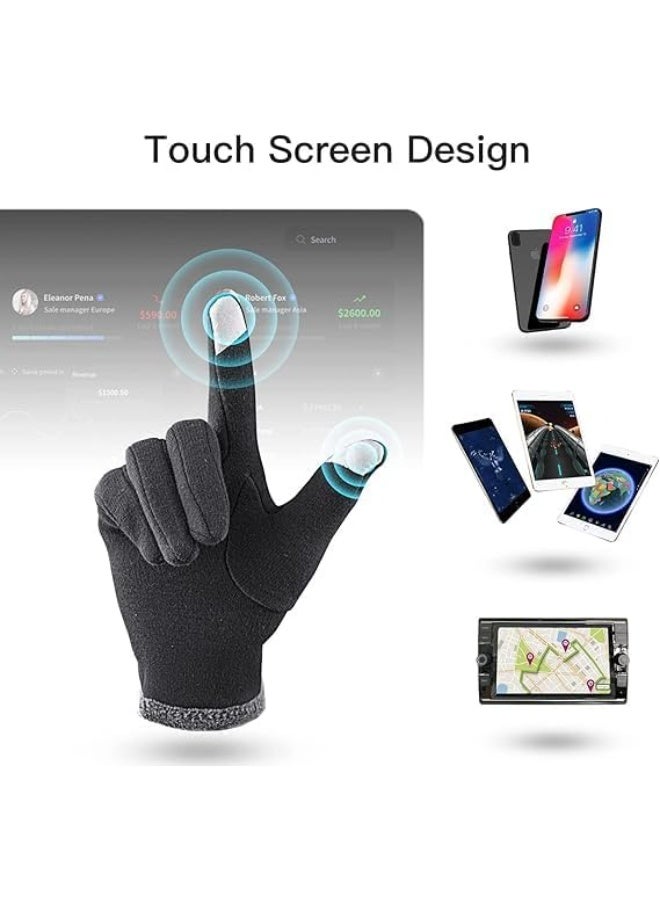 ChicAbode Women Winter Gloves, Warm Touch Screen Gloves, Windproof Gloves for Women, Winter Using Fleece Lined Thick Warm Gloves, Soft and Thick, Easy to Match, for Office, Casual, Daily Hang Out - Image 5