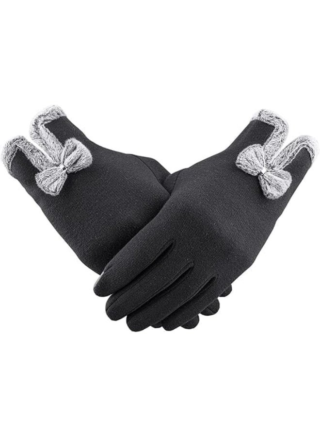 ChicAbode Women Winter Gloves, Warm Touch Screen Gloves, Windproof Gloves for Women, Winter Using Fleece Lined Thick Warm Gloves, Soft and Thick, Easy to Match, for Office, Casual, Daily Hang Out - Image 1