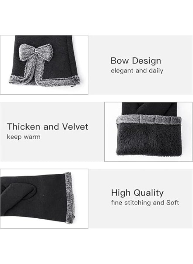 ChicAbode Women Winter Gloves, Warm Touch Screen Gloves, Windproof Gloves for Women, Winter Using Fleece Lined Thick Warm Gloves, Soft and Thick, Easy to Match, for Office, Casual, Daily Hang Out - Image 4