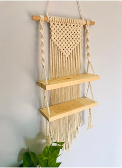 Generic Macramé Wooden Shelves 80*33*14cm  - Image 2