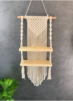 Generic Macramé Wooden Shelves 80*33*14cm  - Image 3