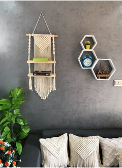 Generic Macramé Wooden Shelves 80*33*14cm  - Image 4