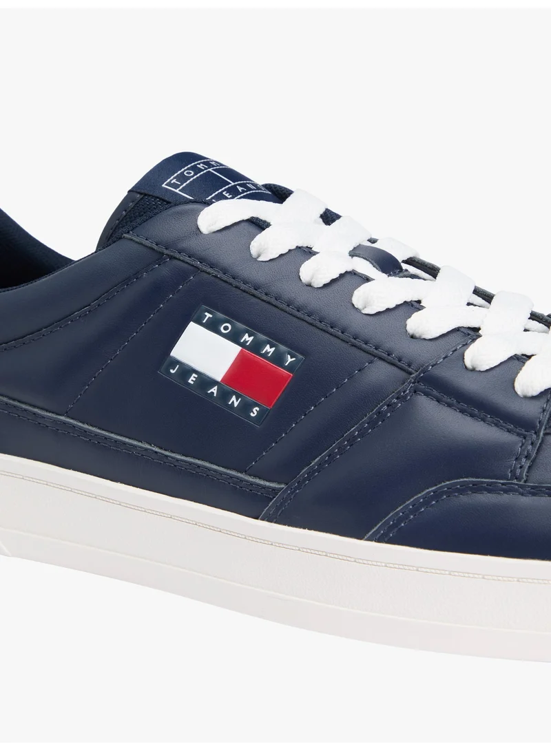 Tommy Jeans Dark Night Navy The Greenwich Leather Trainers for Men | Best Price UAE