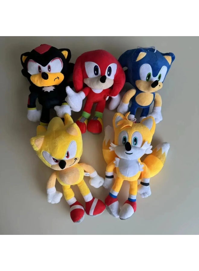 Big Head Super Sonic Plush Toy Tailsnak Hedgehog Doll Children PP Cotton Filling Simulation Plush Toys From Mainland China-Color:46cm Blue Backpack-Height:Ordinary Packaging - Image 2
