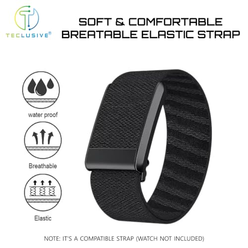 T TECLUSIVE Soft Elastic Cloth Strap Compatible for Whoop Band 4.0 | Stretchable Nylon Sports Strap Replacement Band with Metal Locks (Pink) - Image 3