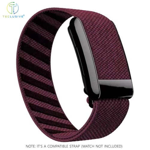 T TECLUSIVE Soft Elastic Cloth Strap Compatible for Whoop Band 4.0 | Stretchable Nylon Sports Strap Replacement Band with Metal Locks (Pink) - Image 2