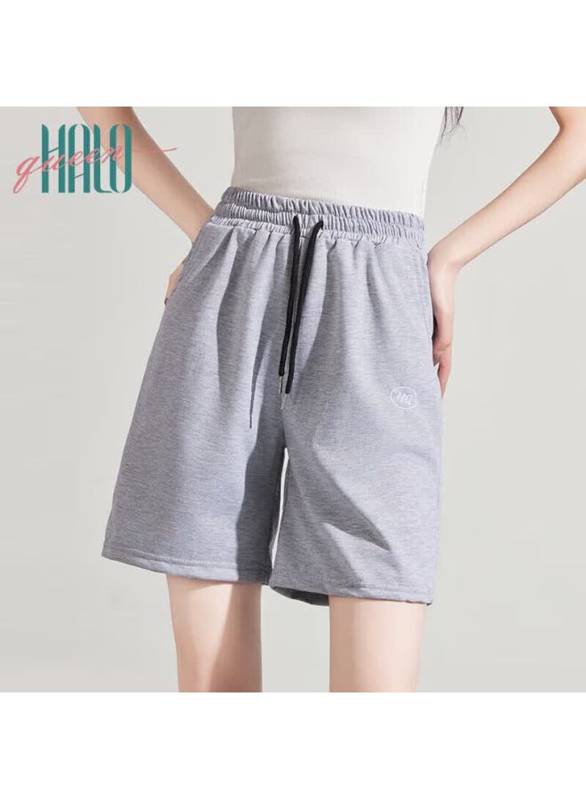 HALOQUEEN Halo Queen Women's Sports Shorts, Casual High-waist Mid-length Pants For Spring And Summer Travel, Loose-fitting Running Shorts Hw1kx61 - Image 1