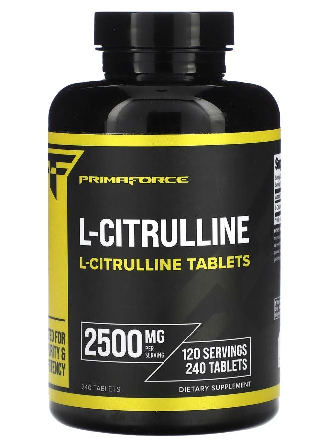 Primaforce L-Citrulline 2500 mg 240 Tablets (1250 mg per Tablet)