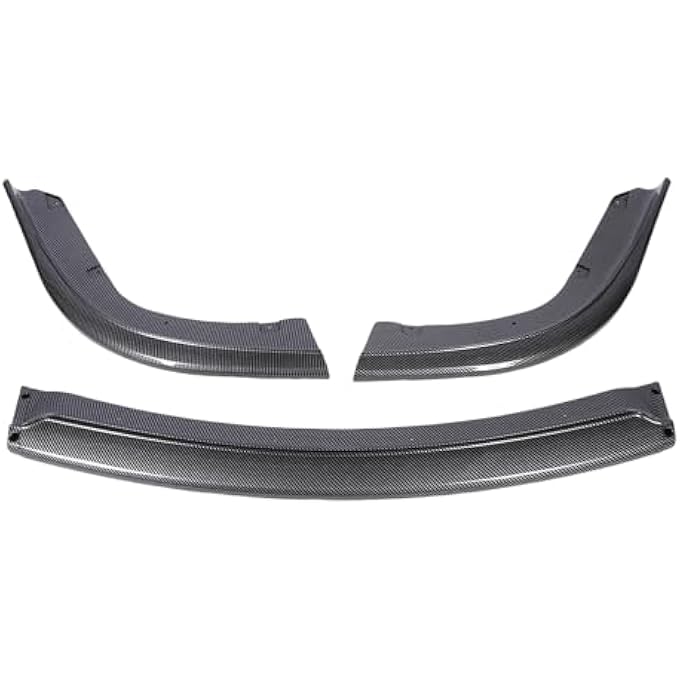 Luocute 3pcs Front Bumper Lip Spoiler Splitter, Unpainted Front Bumper Lip Dam Chin Splitter Protector for STI 2006 2007, Improve Aerodynamics Chin Spoiler Replacement (Carbon Fiber Style) - Image 1