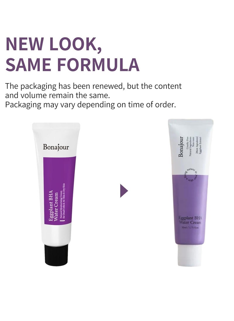 BONAJOUR [BONAJOUR] Vegan beauty Eggplant Daily BHA Moisturising Cream - Salicylic Acid Gentle Exfoliating Anti-Acne treatment Natural Moisturizer 1.7 fl. Oz  - Image 2