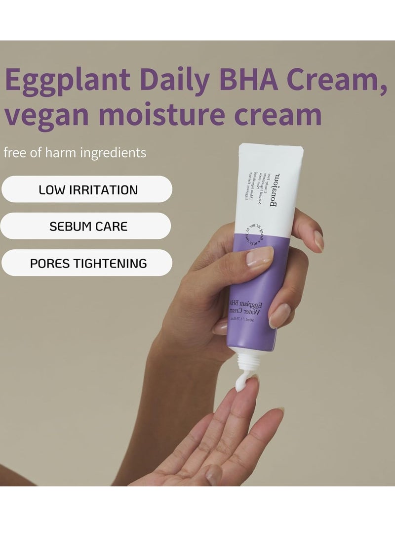 BONAJOUR [BONAJOUR] Vegan beauty Eggplant Daily BHA Moisturising Cream - Salicylic Acid Gentle Exfoliating Anti-Acne treatment Natural Moisturizer 1.7 fl. Oz  - Image 3
